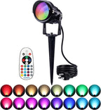 SUNVIE RGBW Outdoor Spotlight 12W LED Landscape Spotlights 120V Color Changing by SUNVIE