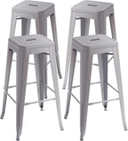 Stackable Metal Bar Stool Backless Indoor-Outdoor Counter Stools Fullmetal by VENIHOME