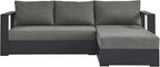Modway Tahoe Modular Aluminum 2-Piece Outdoor Patio Furniture Gray Charcoal - Image 4