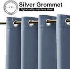NICETOWN 2 Panels Patio Curtains Outdoor Waterproof & Windproof, Top and Bottom - Image 3