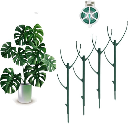 4 Pack Stackable Monstera Plant Support Stakes, 29inch Climbing Plant Sticks by YOYOKIT