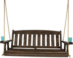Amish Casual Heavy Duty Mission Treated Porch Swing, Dark Walnut Stain by AmishCasual
