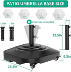 Umbrella Base with Wheels, Umbrella Stand Base Heavy Duty 100lb Windproof - Image 3