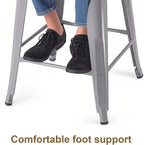 Stackable Metal Bar Stool Backless Indoor-Outdoor Counter Stools Fullmetal - Image 7
