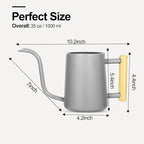 Watering Can Indoor Plants, 35 oz/1000 ml Metal Stainless Steel Watering Can Pot - Image 6