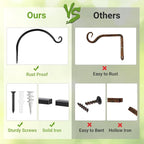 Mkono 4 Pack 8 Inch Plant Hangers Hanging Plant Bracket Wall Post Hooks Indoor - Image 4
