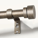 Retro Silver Curtain Rods for Windows 66 to 120 Inches Adjustable Length Heavy by Unknown