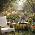 LIFFY Outdoor Metal Side Table, Indoor Round Home Decorative End Table - Image 7