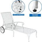 VINGLI Cast Aluminum Outdoor Chaise Lounge Chair - Image 7