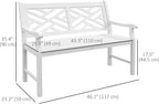 Outsunny Outdoor Garden Bench, Wooden Frame Patio Bench - Image 3