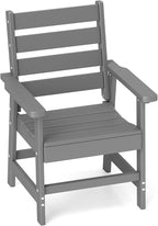 GREENVINES Outdoor Dining Chair | HDPE | Patio Chairs | All-Weather | Grey by GreenVines