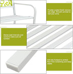 VINGLI Outdoor Bench for Patio Metal Garden Bench w/PVC Back Pattern - Image 4