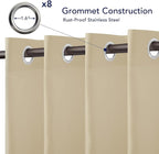 PureFit Outdoor Curtains for Patio Waterproof Weatherproof, UV Resistant - Image 4