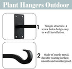 Qiang Ni Bird Feeder Hanger: 8-Inch Wall-Mounted Plant Bracket Outdoor - Image 7