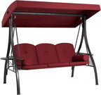 HOMREST 3 Seat Outdoor Porch Swing by HOMREST