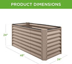 Best Choice Products 4x2x2ft Outdoor Metal Raised Garden Bed, Deep Root Planter - Image 7