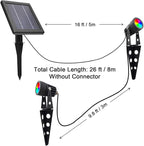 Mini 50X Twin Solar Spot Lights Outdoor Multi Color Changing RGB LED Spotlight - Image 3