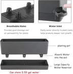 4 Pack Self Watering Pots for Indoor Plants 17 Inches Window Boxes Planters - Image 4