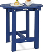 Y&M Outdoor Side Table, Waterproof Four-Legged Round Entryway End Table - Image 6