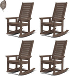 GREENVINES Outdoor Rocking Chairs | Set of 4 | Porch Rocker | HDPE Plastic | by GreenVines