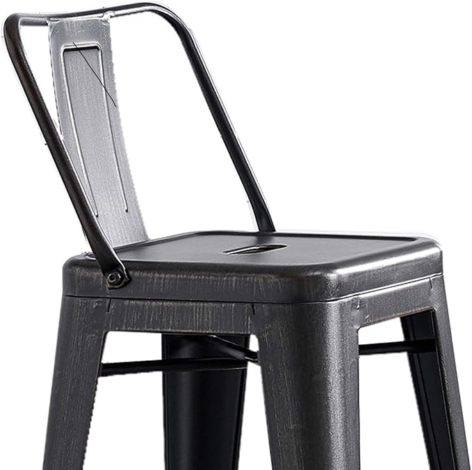 AC Pacific 24” Metal Barstool Set of 4 – Country Rustic Style - Image 6