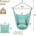 Athena Collection Hammock Chair Hanging Rope Swing Chair - Image 2