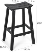 Stoog All-Weather Bar Stools Set of 2, Low Maintenance, - Image 3