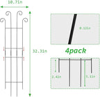 4 Pack 32 Inch Plant Trellis Outdoor Metal Trellis - Image 2