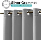 NICETOWN Patio Outdoor Curtain Waterproof Weighted Extra Wide, Grommet Vertical - Image 2