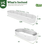 A ANLEOLIFE Set of 5, 18 Inch Tall Raised Garden Beds Kit, Large Oval & Small - Image 2