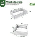 A ANLEOLIFE Set of 6, 18 Inch Tall Antique White Raised Garden Beds Kit - Image 2