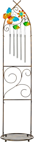 Garden Trellis with Plant Stands, 48” Metal Detachable Butterfly Plant Pot - Image 2