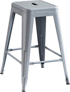 AC Pacific 24” Metal Backless Barstool Set of 2 – Country Rustic Style - Image 4