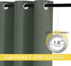 NICETOWN Blackout Sliding Door Curtain 108 inches Long, Grommet Room Darkening - Image 3