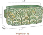 8 inch Green Pots Planters Indoor Plants Succulent Pots Rectangle Window Box - Image 2