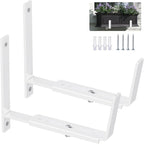 Y&M 2 Pack Adjustable Planter Brackets, Universal Window Box Mounting Hooks by YM