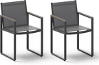 Outdoor Dining Chairs Set of 2, Aluminum Patio Dining Chiars by Oasbira