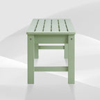 Psilvam Outdoor Bench, Two Person Poly Lumber Porch Bench, Weatherproof Garden - Image 7