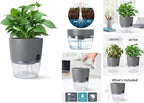 Self Watering Planter Pot with Upgraded Wick System – Modern Indoor Plant Pot - Image 3
