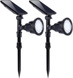 Solar Spotlights Outdoor 18 LED 300 Lumens Waterproof Adjustable Wall Light by MOLEBIT