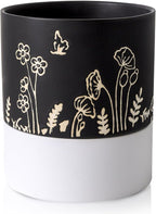 Nihow Self Watering Plant Pot: 6 Inch Ceramic Planter by Nihow