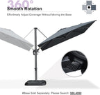 PURPLE LEAF 8 Feet Patio Umbrella Outdoor Cantilever Square Umbrella Aluminum - Image 7