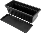 JOIKIT 17 Inches Black Plastic Planter Box, 6 Packs, Good Drainage, Indoor - Image 5