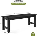 ONBRILL Outdoor Benches Weatherproof, 2-Person Poly Lumber Garden Bench - Image 3
