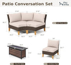 PHI VILLA Half Moon Patio Furniture Set - Image 2