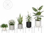 5 Pack Metal Plant Stand Indoor Outdoor Anti-Rust Iron Flower Pot Stand Holder - Image 2