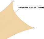 LOVE STORY Rectangle 7'x15' Waterproof Sun Shade Sail Canopy UV Block - Image 7