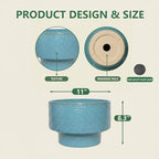Ceramic Planters 11 Inch, Honeycomb Ceramic Pots - Image 4