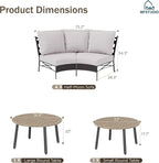 MFSTUDIO Patio Furniture Set, 8 Seats Half-Moon Curved Outdoor Sectional Sofa - Image 8