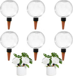 6 Pack Self Watering Globes for Indoor Plant Plastic Water Bulbs 17.5 oz by GEWOSI